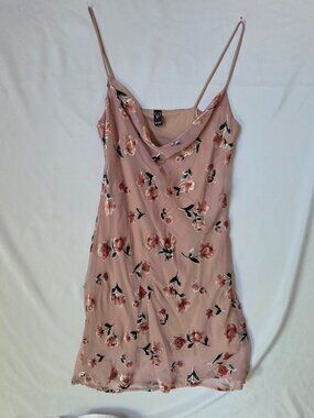 Windsor Velvet Floral Mesh Mini Dress — Blush Pink | Size